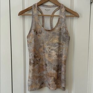 Athleta gold silver racerback tank top workout S